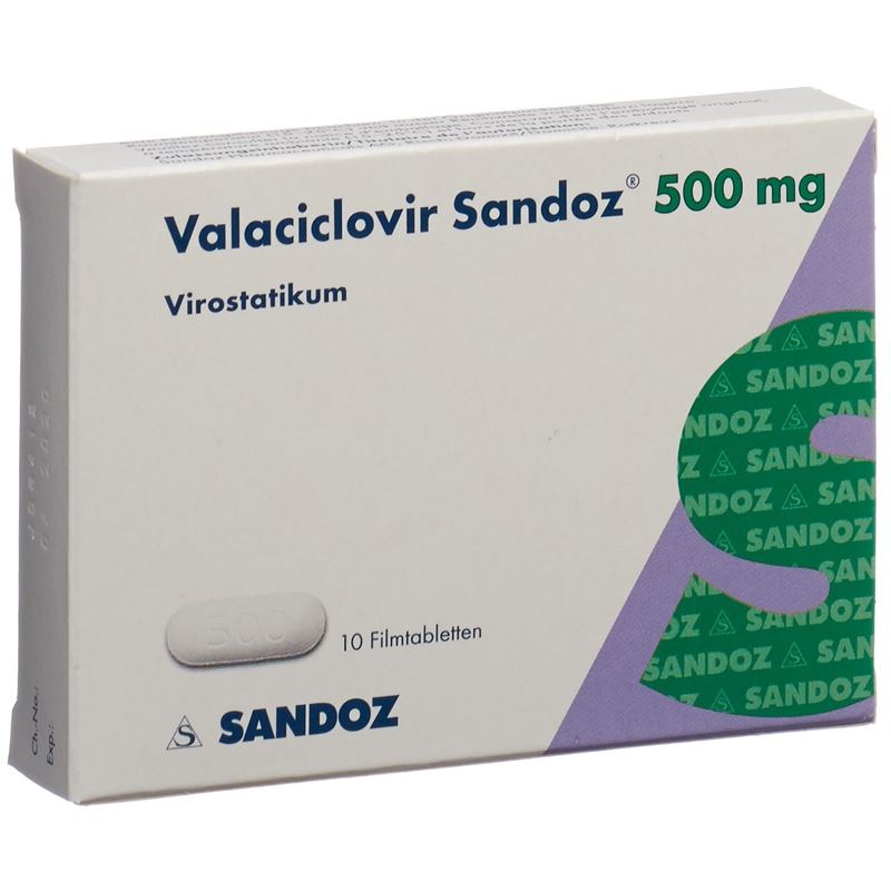 VALACICLOVIR Sandoz Filmtabl 500 mg 10 Stk