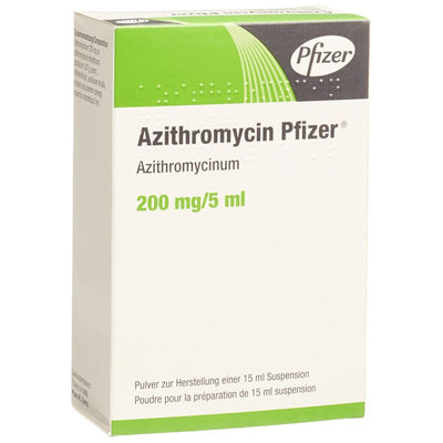 AZITHROMYCIN Pfizer Plv 200 mg/5ml f Susp Fl 15 ml