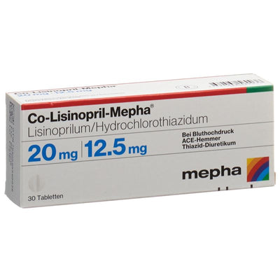 CO-LISINOPRIL Mepha Tabl 20/12.5 30 Stk