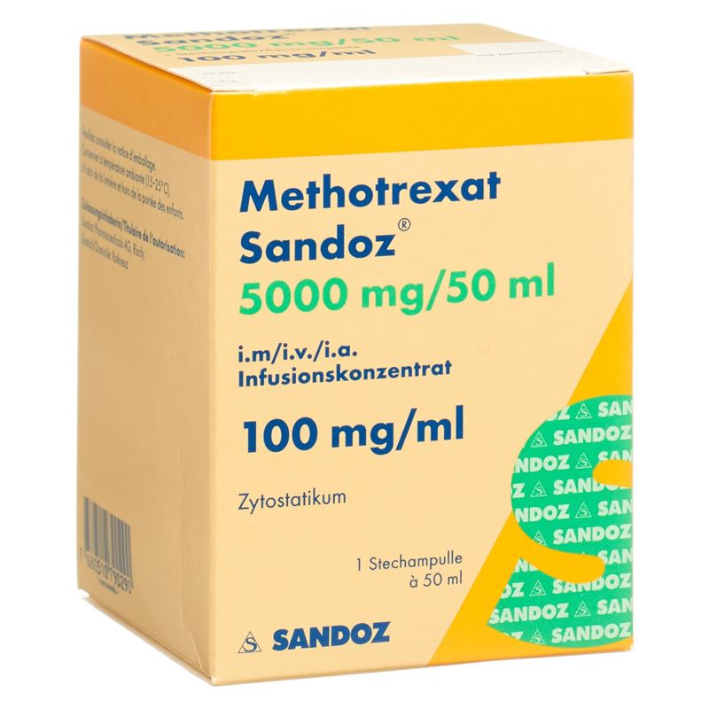 METHOTREXAT Sandoz Inf Konz 5000 mg Durchstf 50 ml