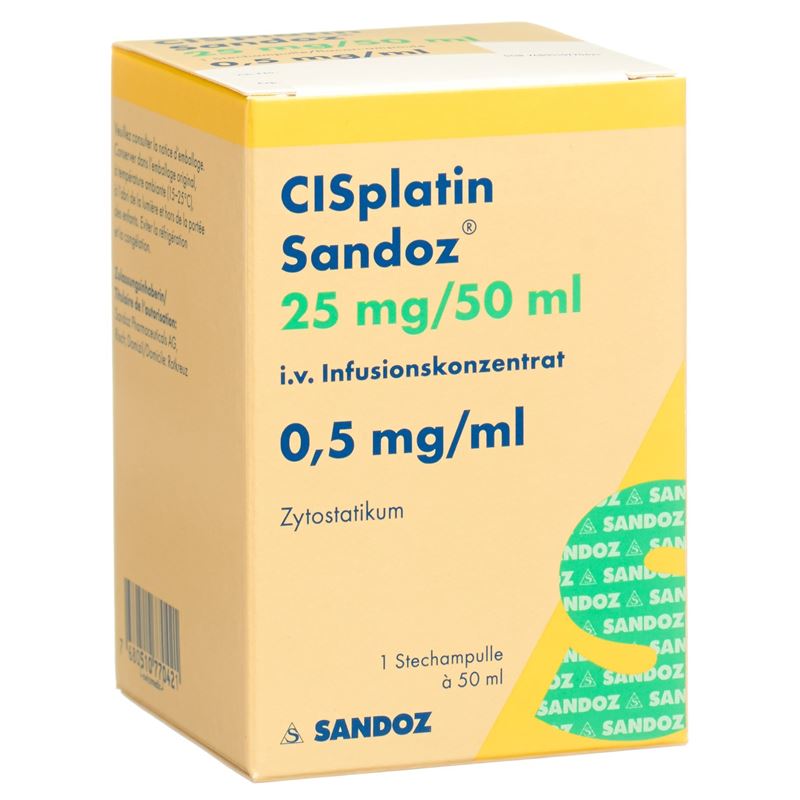 CISPLATIN Sandoz 25 mg/50ml Durchstf 50 ml