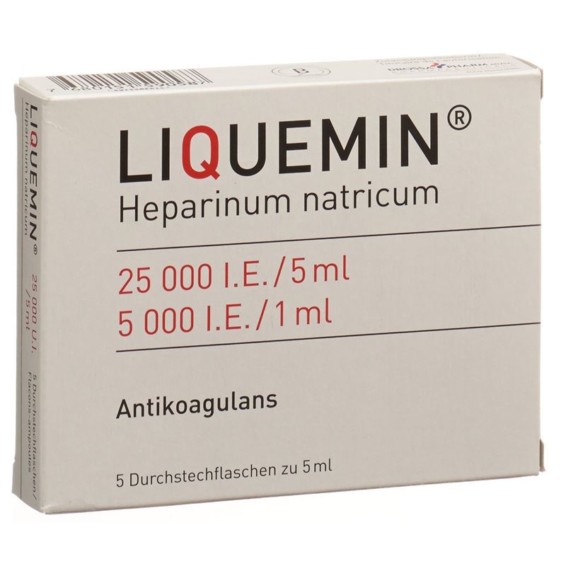 LIQUEMIN Inj Lös 25000 IE/5ml 5 Durchstf 5 ml