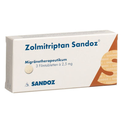 ZOLMITRIPTAN Sandoz Filmtabl 2.5 mg 3 Stk