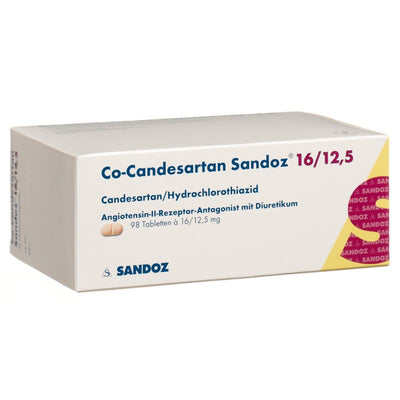 CO-CANDESARTAN Sandoz Tabl 16/12.5 mg 98 Stk