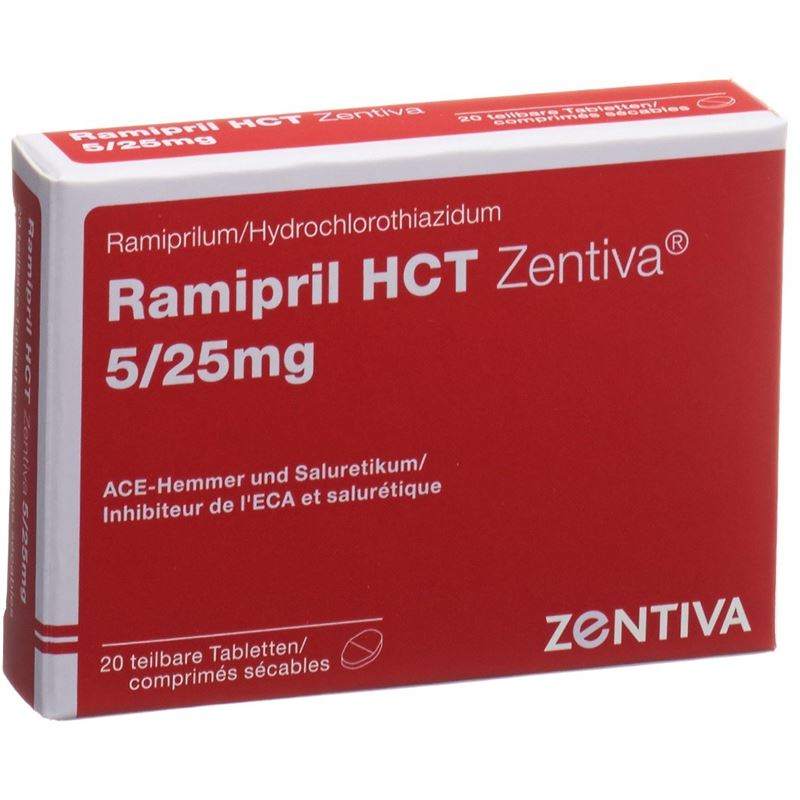 RAMIPRIL HCT Zentiva Tabl 5/25 mg 20 Stk