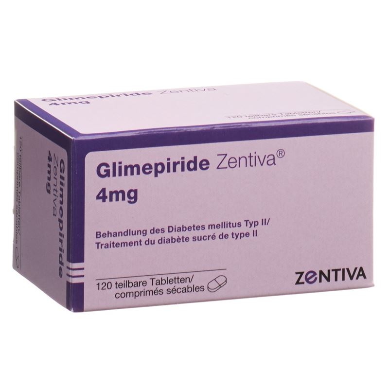 GLIMEPIRIDE Zentiva Tabl 4 mg 120 Stk