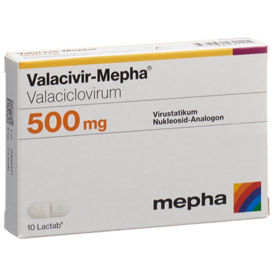 VALACIVIR Mepha Lactab 500 mg 10 Stk