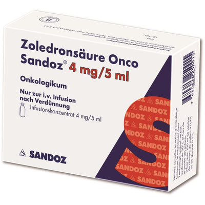 ZOLEDRONSÄURE Onco Sandoz 4 mg/5ml Durchstf