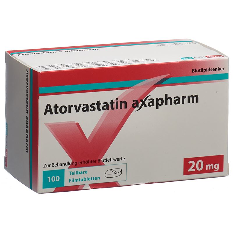 ATORVASTATIN axapharm Filmtabl 20 mg 100 Stk