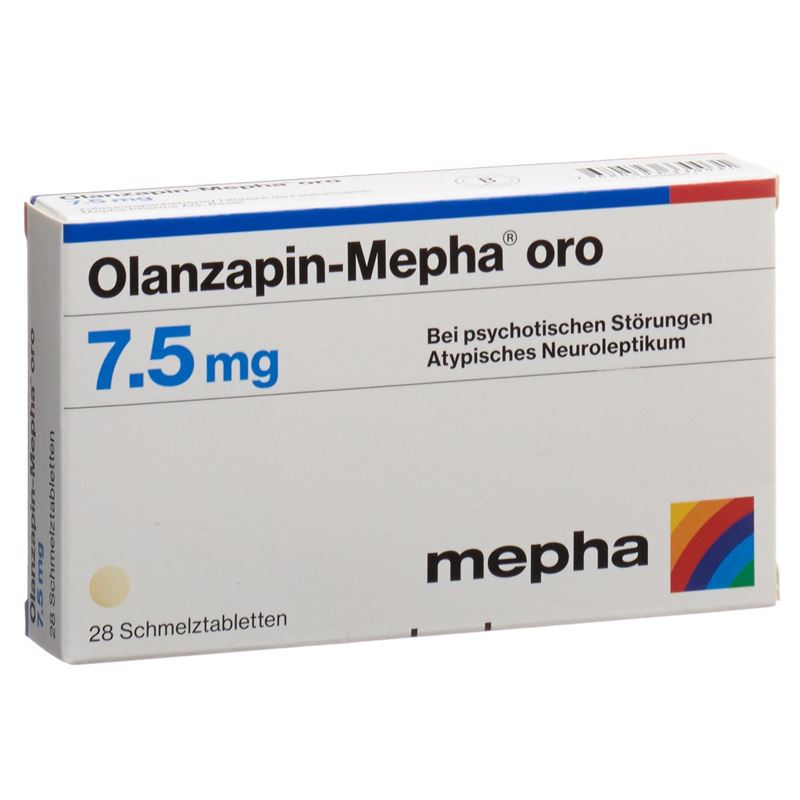 OLANZAPIN Mepha oro Schmelztabl 7.5 mg 28 Stk