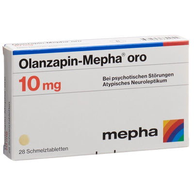 OLANZAPIN Mepha oro Schmelztabl 10 mg 28 Stk