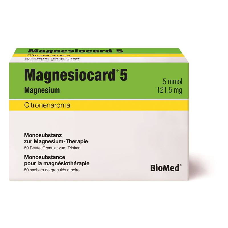 MAGNESIOCARD Gran 5 mmol Citron Btl 50 Stk