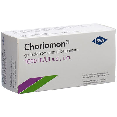 CHORIOMON 1000 IE c Solv (Spritze) Durchstf 3 Stk