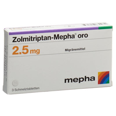 ZOLMITRIPTAN Mepha oro Schmelztabl 2.5 mg 3 Stk