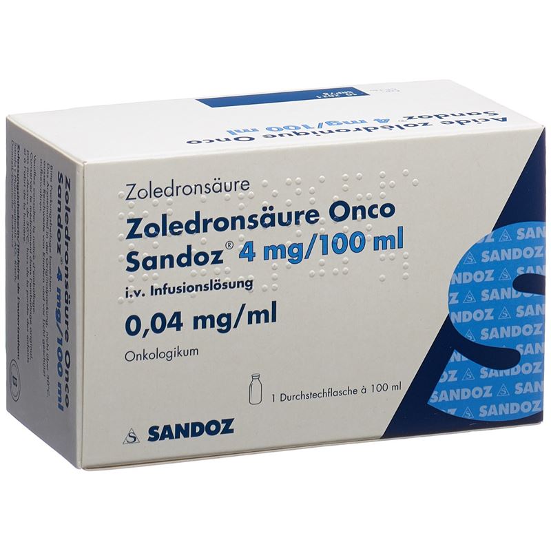 ZOLEDRONSÄURE Onco Sandoz 4 mg/100ml Durchstf