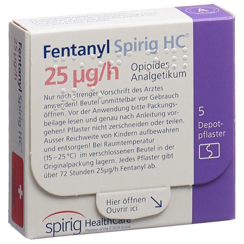 FENTANYL Spirig HC 25 mcg/h Depotpfl 5 Stk