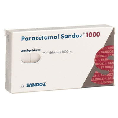 PARACETAMOL Sandoz Tabl 1000 mg 20 Stk