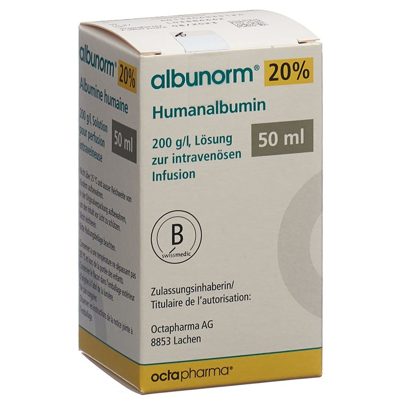 ALBUNORM 20 % 10 g/50ml 50ml Glasfl