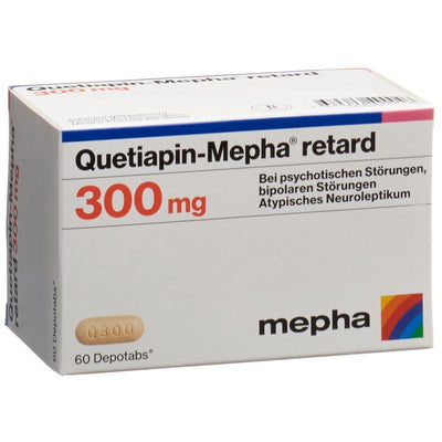 QUETIAPIN Mepha retard Ret Tabl 300 mg 60 Stk