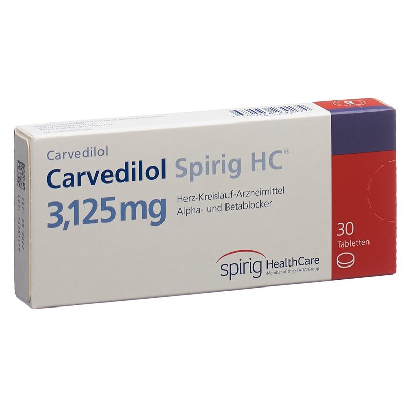 CARVEDILOL Spirig HC Tabl 3.125 mg 30 Stk