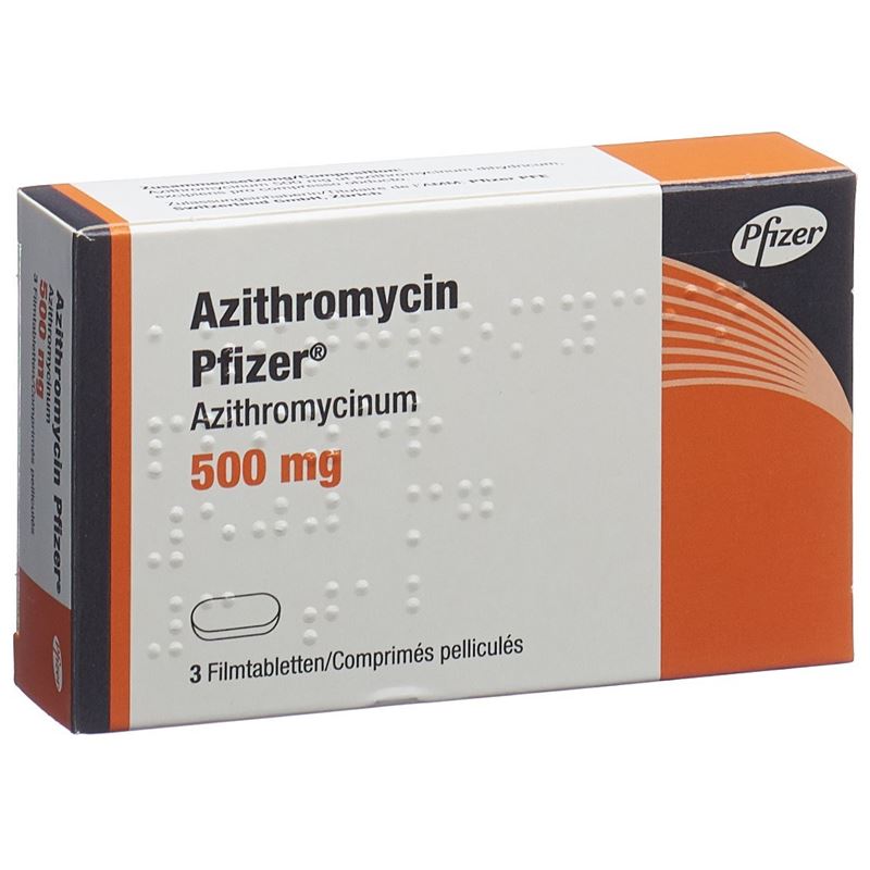 AZITHROMYCIN Pfizer Filmtabl 500 mg 3 Stk