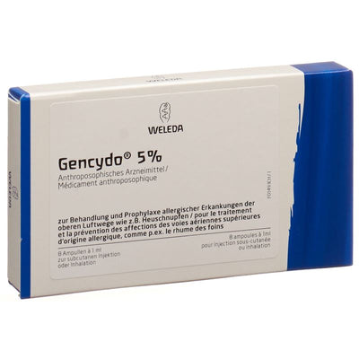 GENCYDO 5% Inj Lös 8 Amp 1 ml