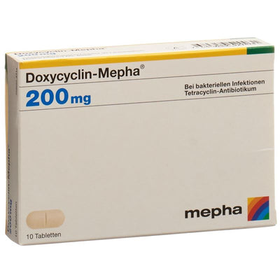 DOXYCYCLIN Mepha Tabl 200 mg 10 Stk