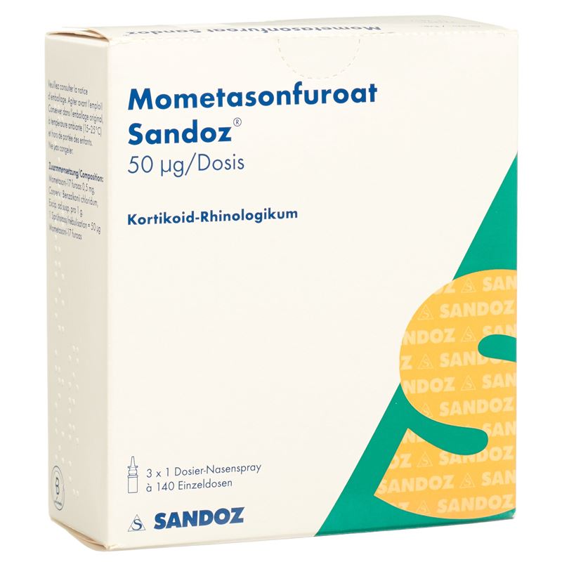 MOMETASONFUROAT Sandoz 50 mcg 3 Dosierspr 140 Dos