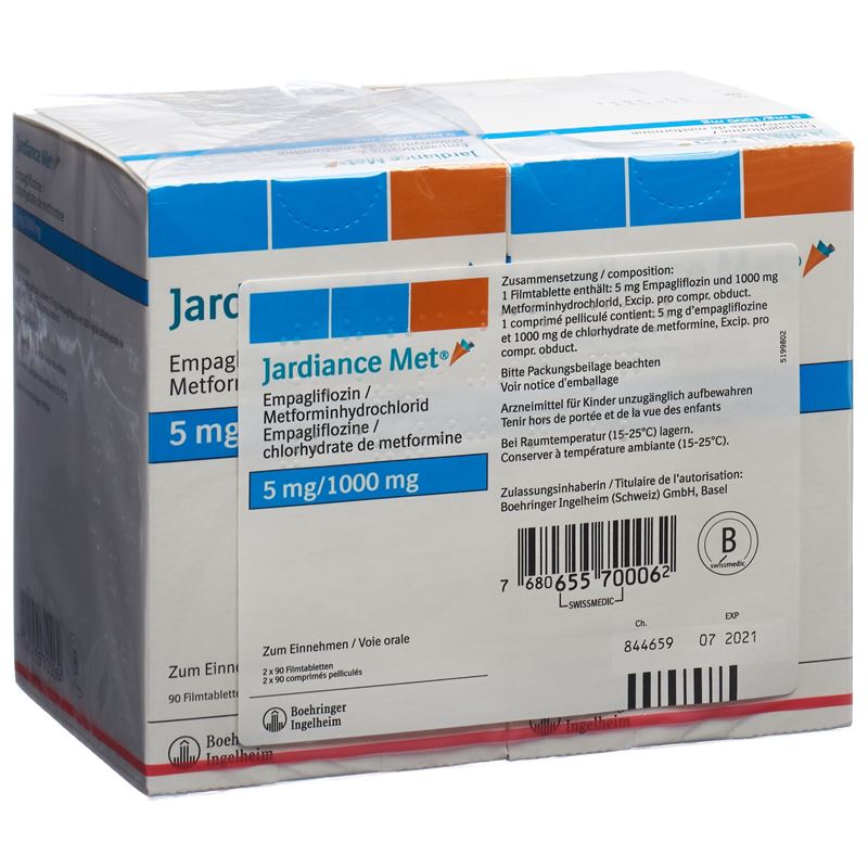 JARDIANCE MET Filmtabl 5/1000mg 2 x 90 Stk