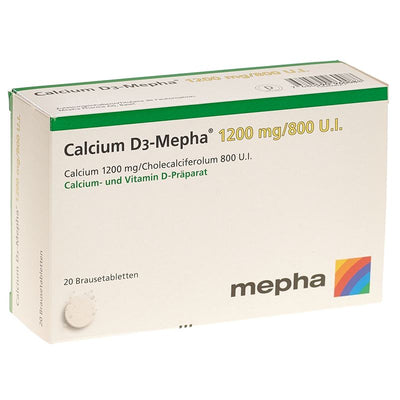 CALCIUM D3 Mepha Brausetabl 1200/800 20 Stk