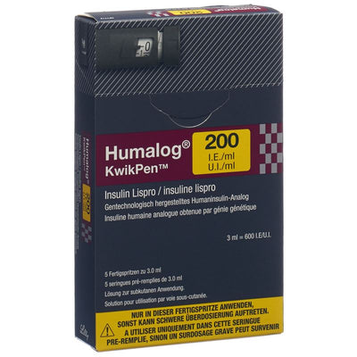 HUMALOG KwikPen Inj Lös 200 IE/ml 5 Fertpen 3 ml