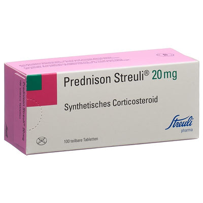 PREDNISON Streuli Tabl 20 mg 100 Stk