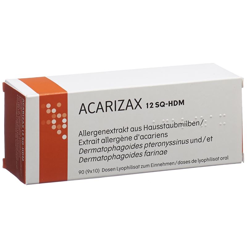 ACARIZAX Lyophilisat oral 12 SQ-HDM 90 Stk