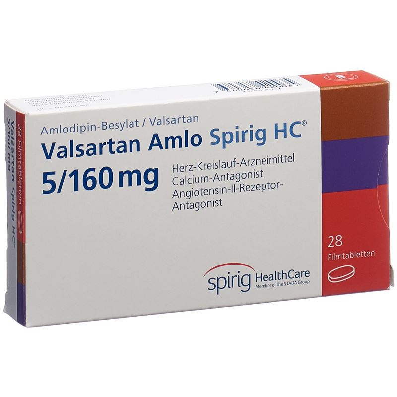 VALSARTAN AMLO Spirig HC Filmtabl 5/160mg 28 Stk