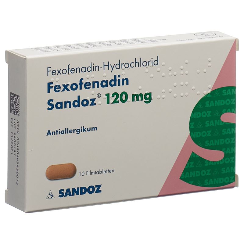 FEXOFENADIN Sandoz Filmtabl 120 mg 10 Stk