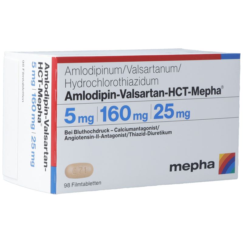 AMLODIPIN VALSARTAN HCT Mepha 5/160/25 98 Stk