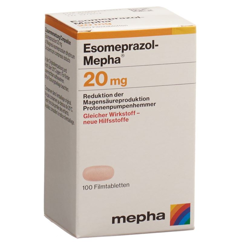 ESOMEPRAZOL Mepha Filmtabl 20 mg Ds 100 Stk