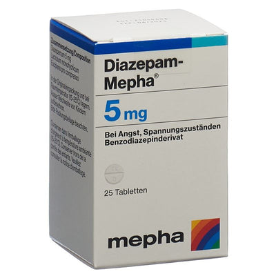 DIAZEPAM Mepha Tabl 5 mg Ds 25 Stk