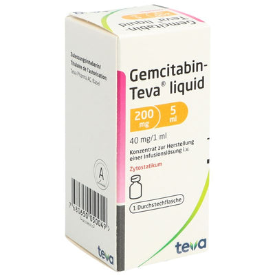 GEMCITABIN Teva liquid 200 mg/5ml Durchstf