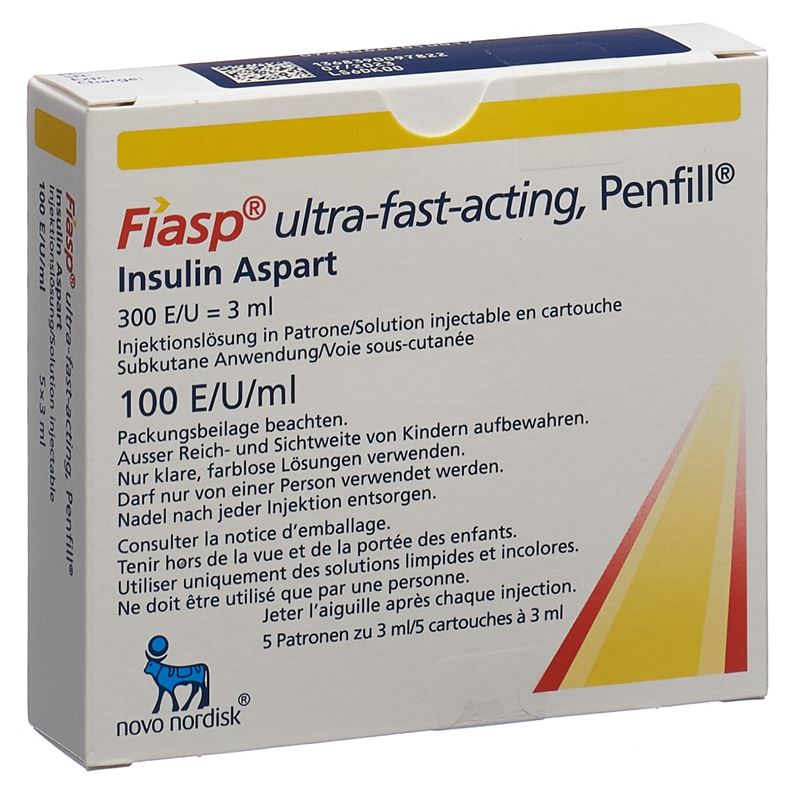 FIASP Penfill Inj Lös 100 E 5 Patrone 3 ml