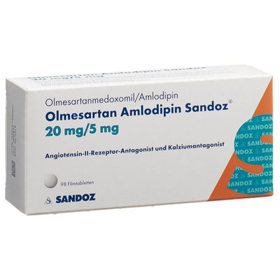 OLMESARTAN AMLODIPIN Sandoz 20/5 mg 98 Stk