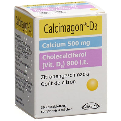 CALCIMAGON D3 Kautabl 500/800 Zitrone 30 Stk