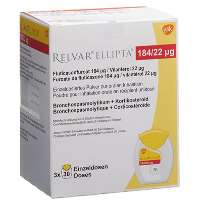 RELVAR ELLIPTA Inh Plv 184mcg/22mcg 3 x 30 Dos