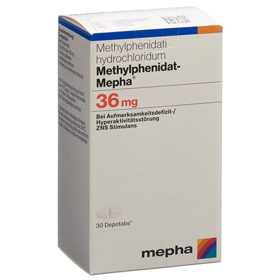 METHYLPHENIDAT Mepha Depotabs 36 mg Ds 30 Stk