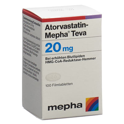 ATORVASTATIN Mepha Teva Filmtabl 20 mg Ds 100 Stk