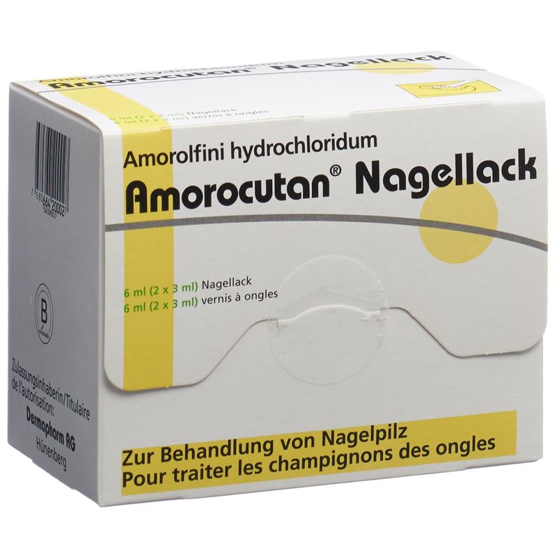 AMOROCUTAN Nagellack Lös 50 mg/ml 2 Fl 3 ml