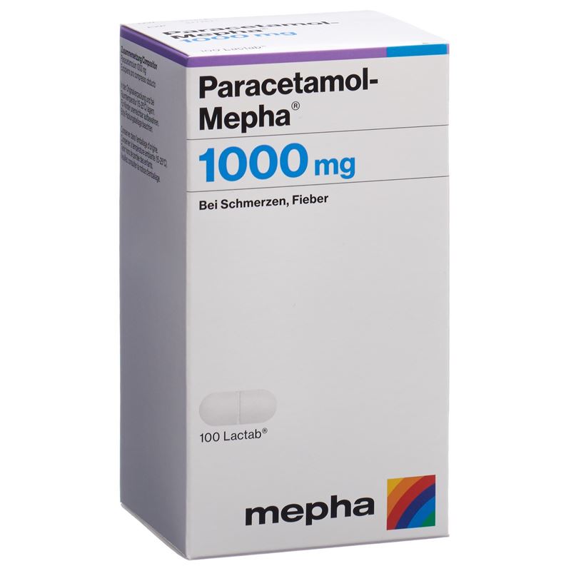 PARACETAMOL Mepha Filmtabl 1000 mg Ds 100 Stk