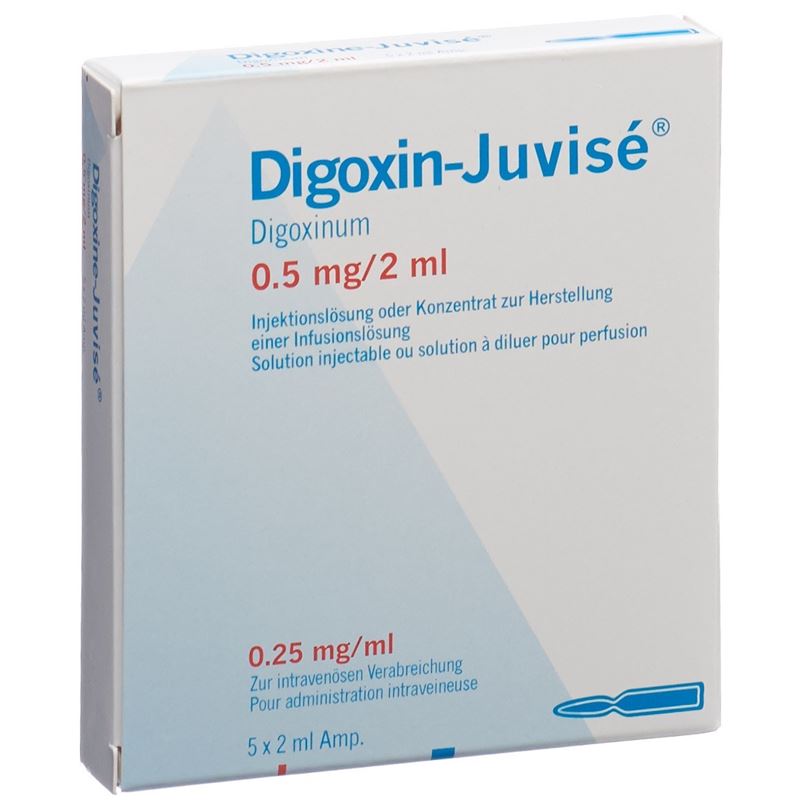 DIGOXIN Juvisé Inj Lös 0.5 mg 5 Amp 2 ml