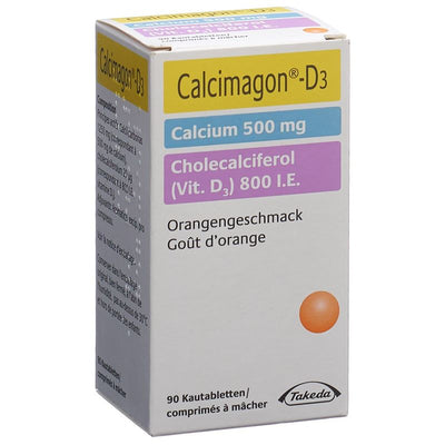 CALCIMAGON D3 Kautabl 500/800 Orange 90 Stk