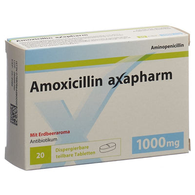 AMOXICILLIN axapharm Disp Tabl 1000 mg 20 Stk